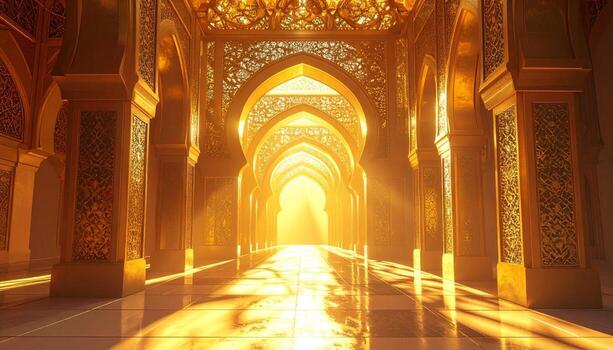 Golden arches of sacred architecture